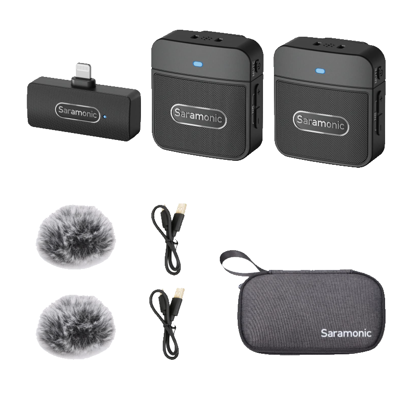 Saramonic Blink100 B4 Wireless Lavalier Microphones for iPhone iPad 2.4GHz Plug & Play Lapel Clip-on Mic With Noise